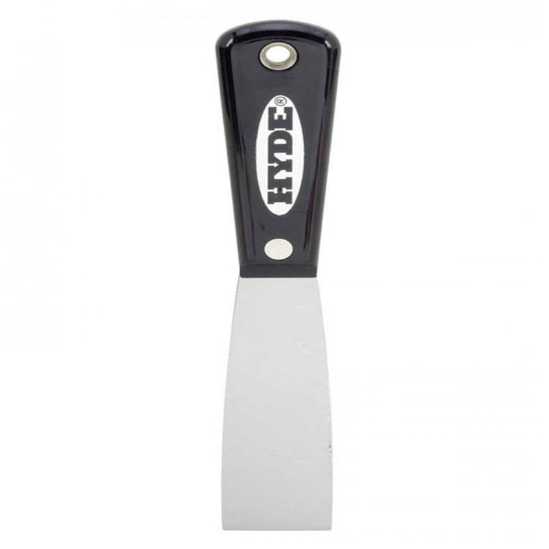 Hyde Tools Black & Silver 1-1/4 Flexible Putty Knife/Scraper (High Carbon Steel)