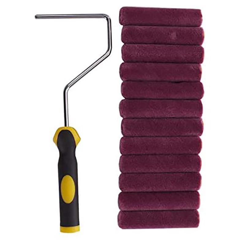 4" x 3/16" Velour Mini Roller 12 Pack w/Free Frame