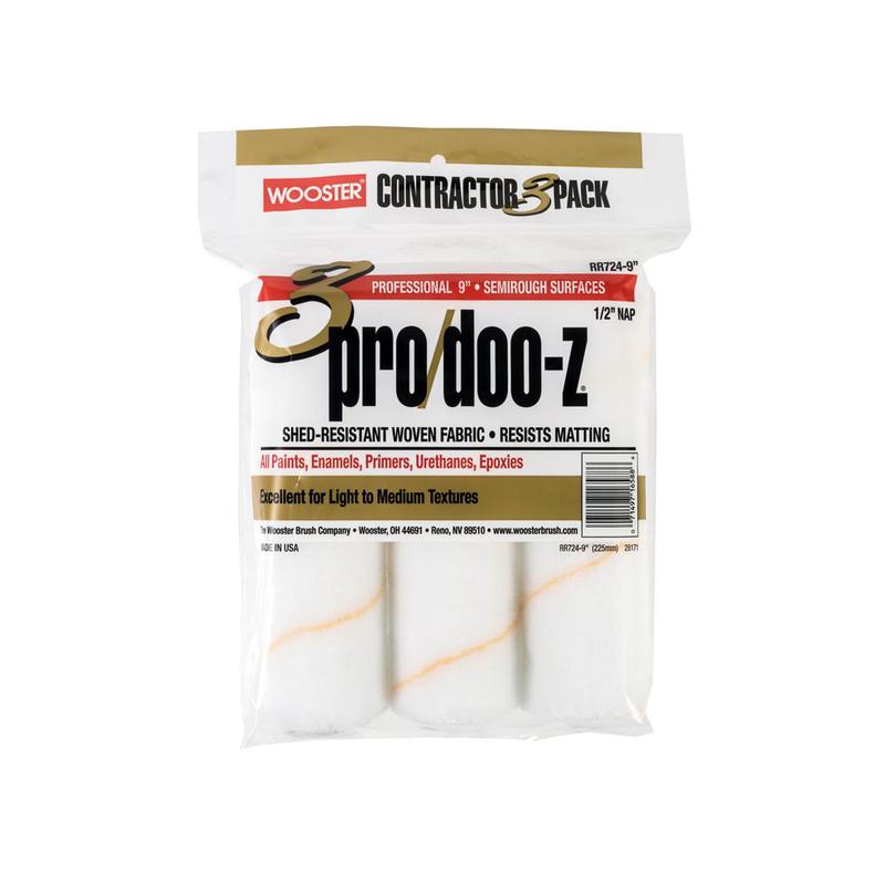 9" Pro/Doo-Z FTP Roller Cover (3 Pack)