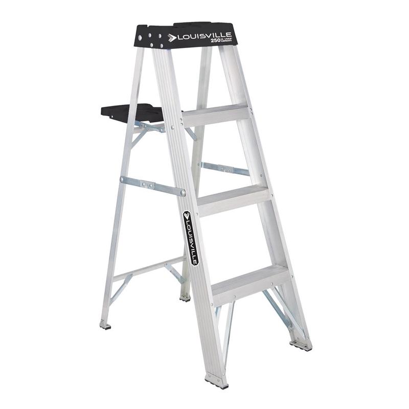 Aluminum Step Ladder w/Tool Slot & Tray