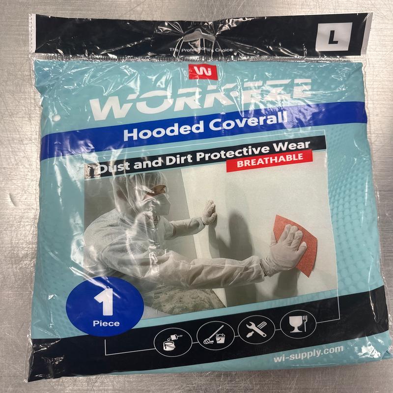 Work Eze Hooded Coverall - Large
