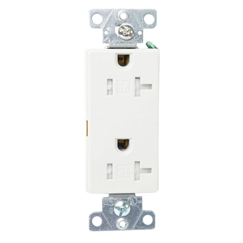 Eaton Wiring Devices TR1307W-BOX Duplex Receptacle, 20 A, 2-Pole, 5-20R, White