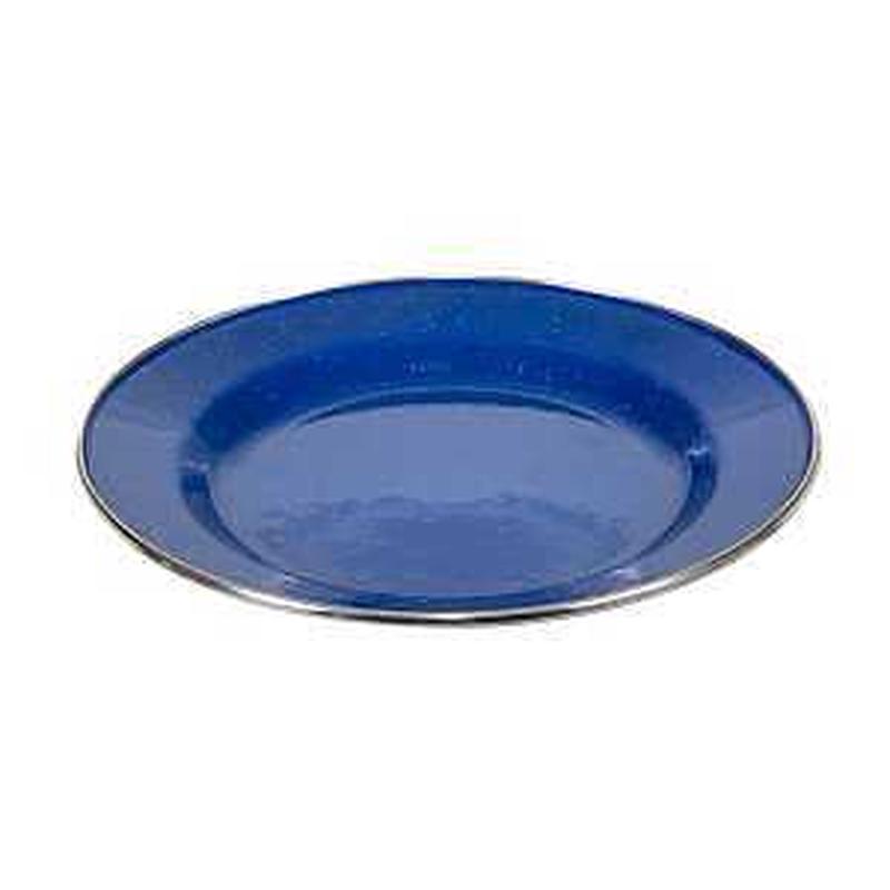 Stansport 15741 Dinner Plate, 10-1/4 in Dia, 10 in L, 10 in W, Blue, Enamel