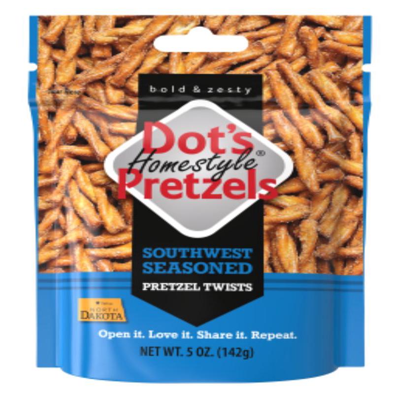 Dot's Homestyle Pretzels 99080 Pretzel Twist, Southwest Flavor, 5 oz Bag
