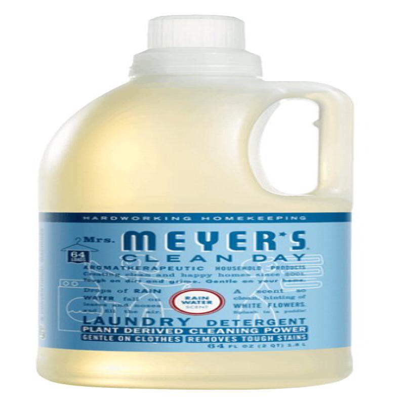 Mrs. Meyer's Clean Day 11557 Laundry Detergent, 64 fl-oz Bottle, Liquid, Rain Water