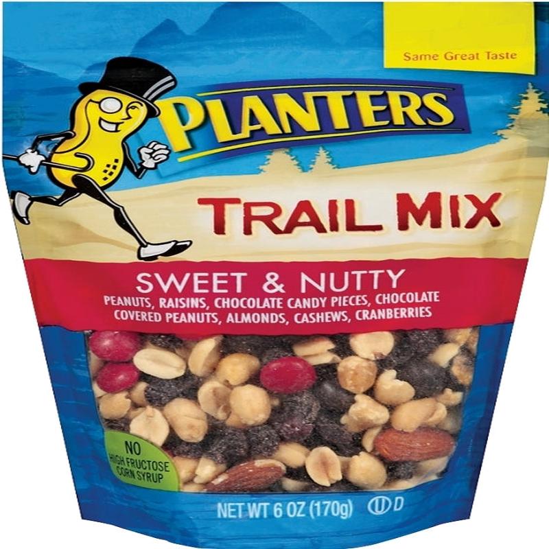 Planters 451995 Trail Mix, Nutty, Sweet, 6 oz, Bag
