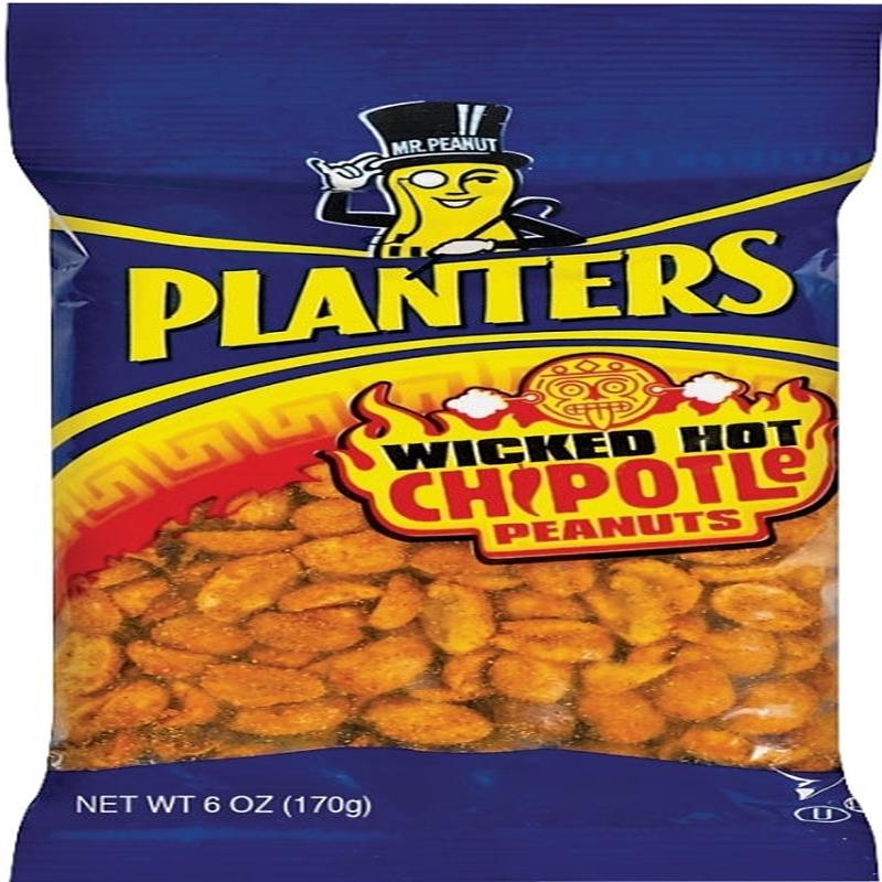 Planters 483280 Peanut, Wicked Hot Chipotle, 6 oz, Bag