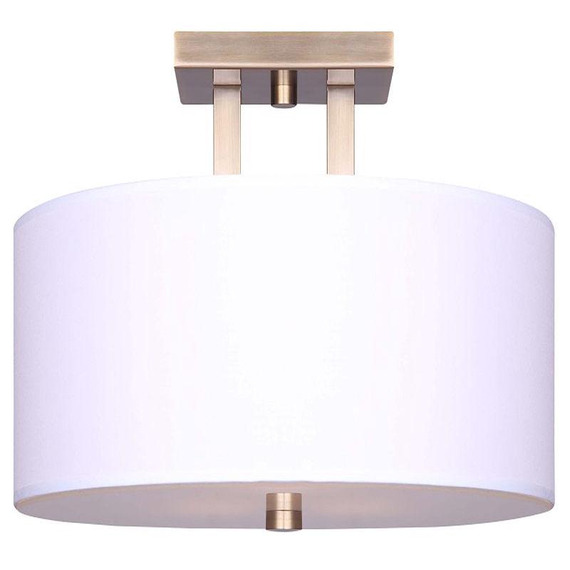 Canarm RIVER ISF578A03GD Semi-Flush Mount Light, 120 V, 180 W, 3-Lamp, Type A Lamp, Steel Fixture, Gold Fixture