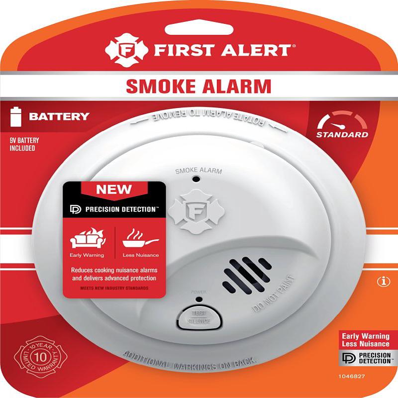 First Alert 1046827 Smoke Alarm, Ionization Sensor, White