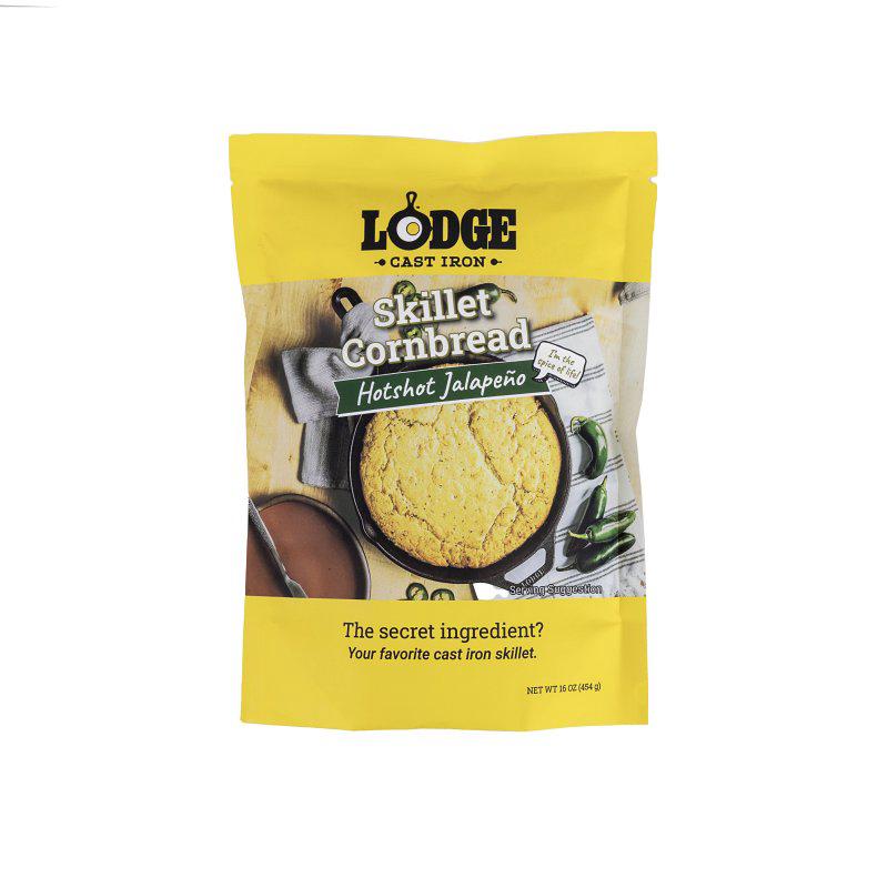 Lodge OW76886 Skillet Cornbread Mix, 16 oz, Hot Shot Jalapeno