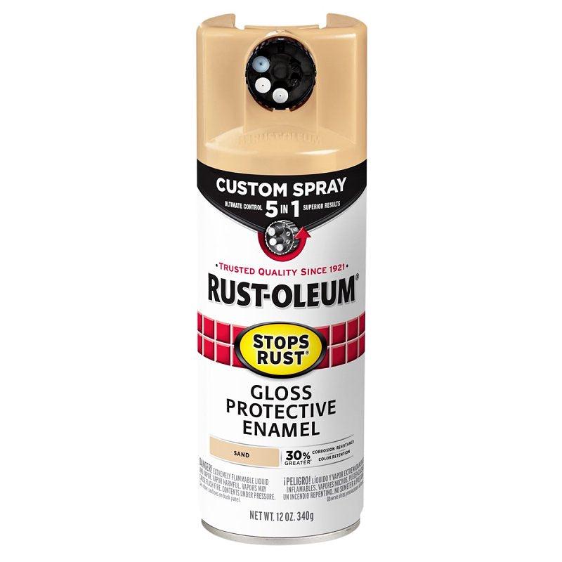 Stops Rust 376905 Rust Preventative Spray Paint, Gloss, Sand, 12 oz, Aerosol Can