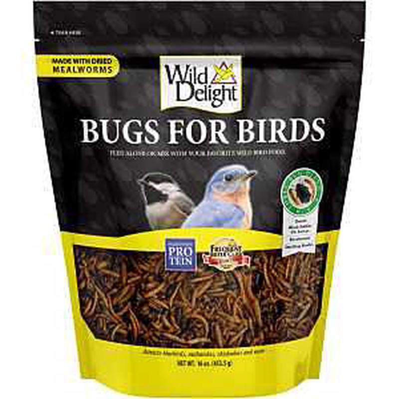Wild Delight Bugs For Birds 367866 Wild Bird Food, 16 oz Pouch