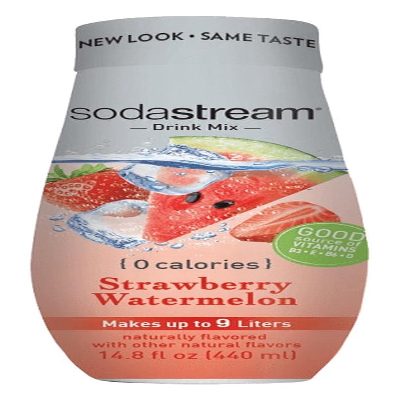 Sodastream Classics 1024267011 Zero Soda Drink Mix, Water, Strawberry, Watermelon, 14.9 fl-oz Bottle