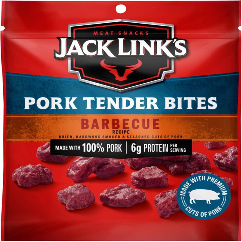 Jack Link's 10000036621 Pork Tender Bites, Barbecue, 2.85 oz