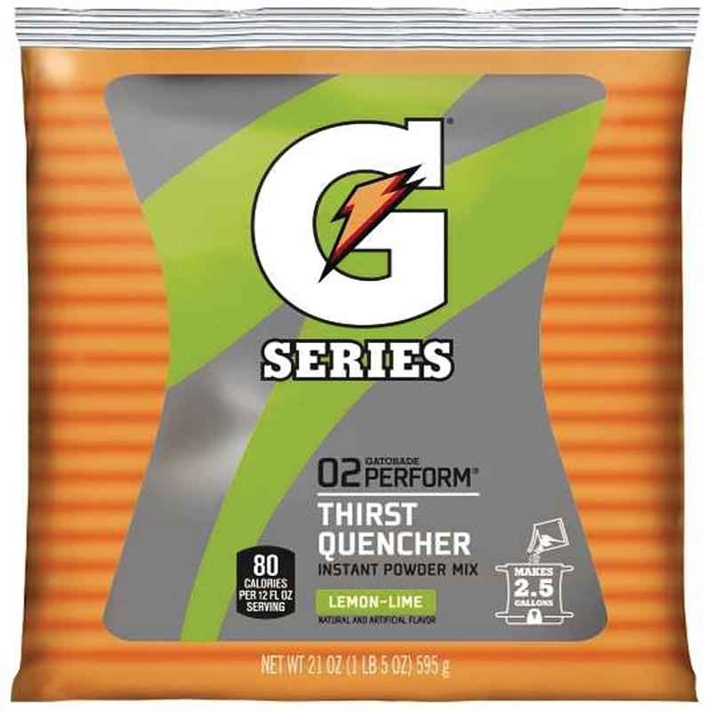 Gatorade 03969 Thirst Quencher Instant Powder Sports Drink Mix, Powder, Lemon-Lime Flavor, 21 oz Pack