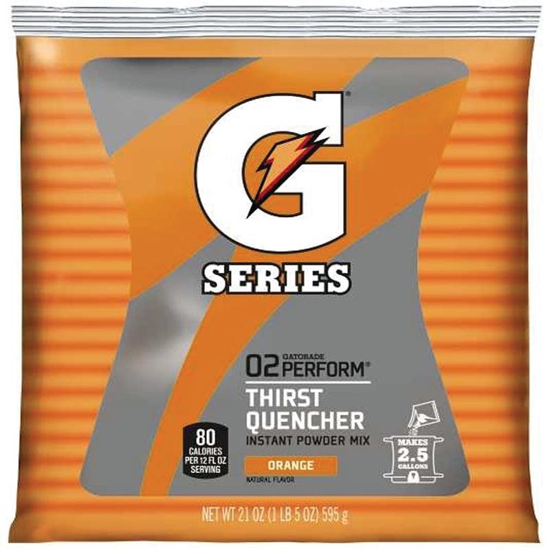 Gatorade 03970 Thirst Quencher Instant Powder Sports Drink Mix, Powder, Orange Flavor, 21 oz Pack