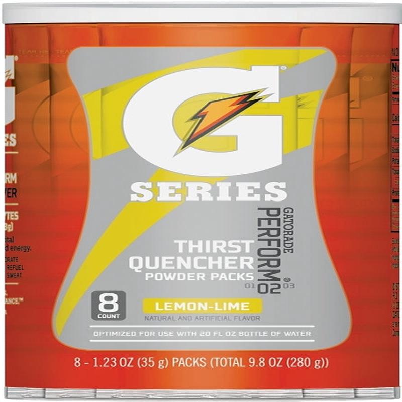 Gatorade 13163 Thirst Quencher Instant Powder Sports Drink Mix, Powder, Lemon-Lime Flavor, 1.34 oz Pack