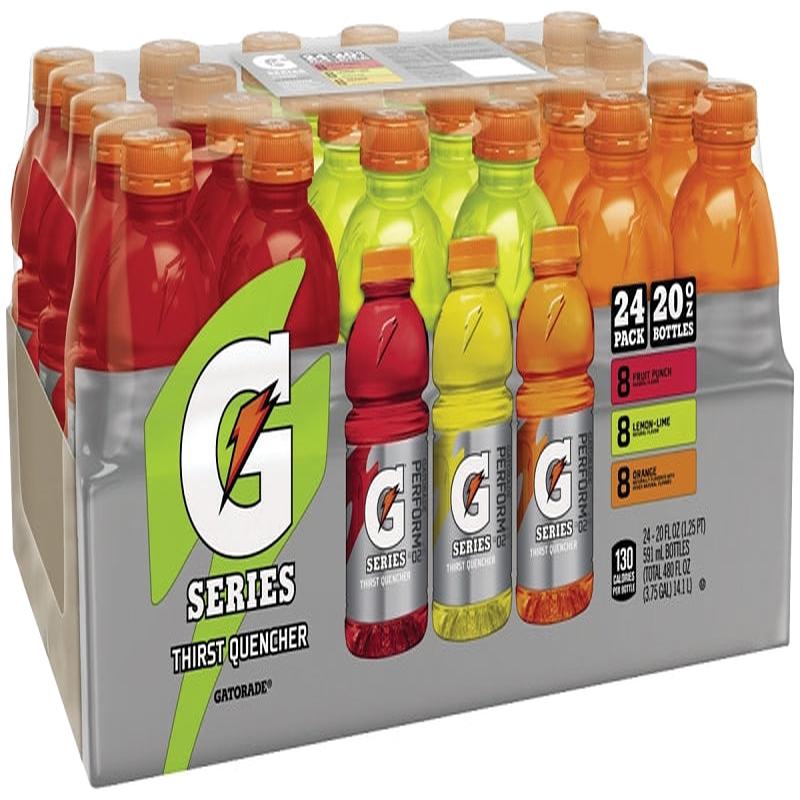 Gatorade 20781 Thirst Quencher Sports Drink, Liquid, Fruit Punch, Lemon, Orange Flavor, 20 oz Bottle