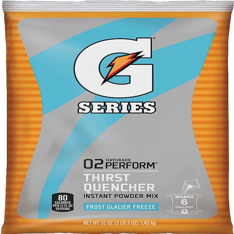 Gatorade 33676 Thirst Quencher Instant Powder Sports Drink Mix, Powder, Glacier Freeze Flavor, 51 oz Pack