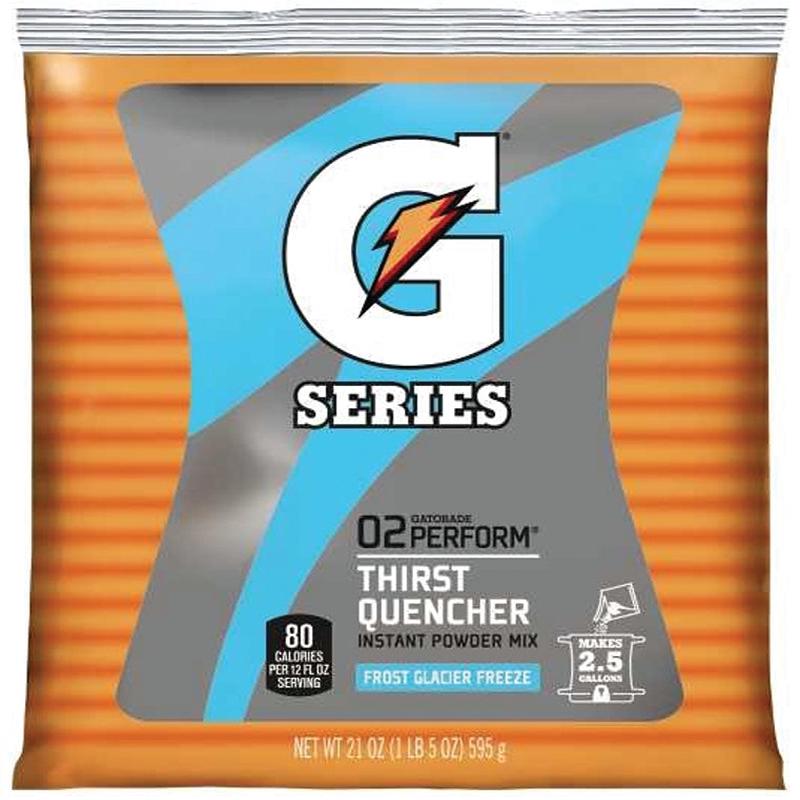 Gatorade 33677 Thirst Quencher Instant Powder Sports Drink Mix, Powder, Glacier Freeze Flavor, 21 oz Pack