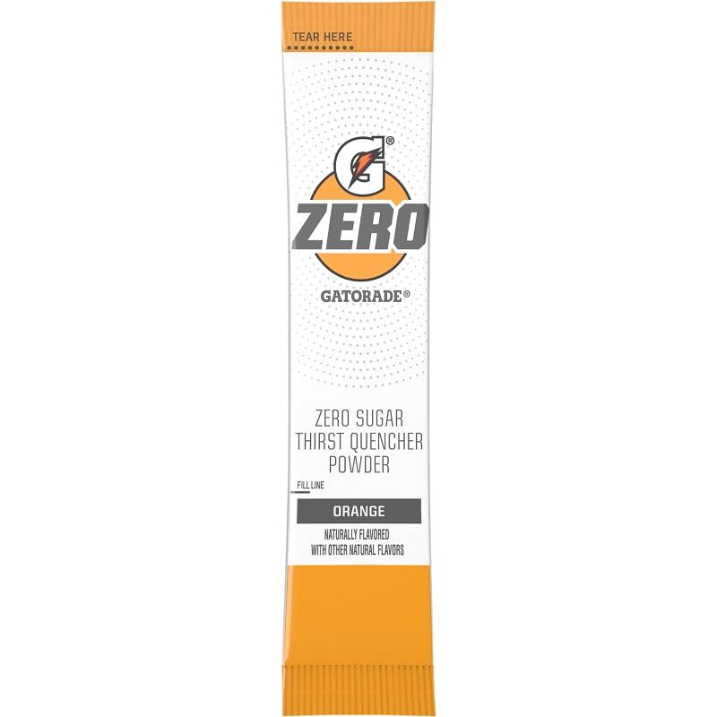 Gatorade 4490 Zero Sugar Thirst Quencher Powder, Dry, Powder, Orange, 0.97 oz Packet