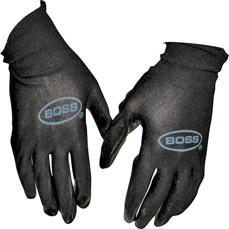 Boss Grip Series B31091-L-5P Coated Gloves, Men's, L, 8 to 8-3/8 in L, Elastic Knit Wrist Cuff, Nitrile Coating