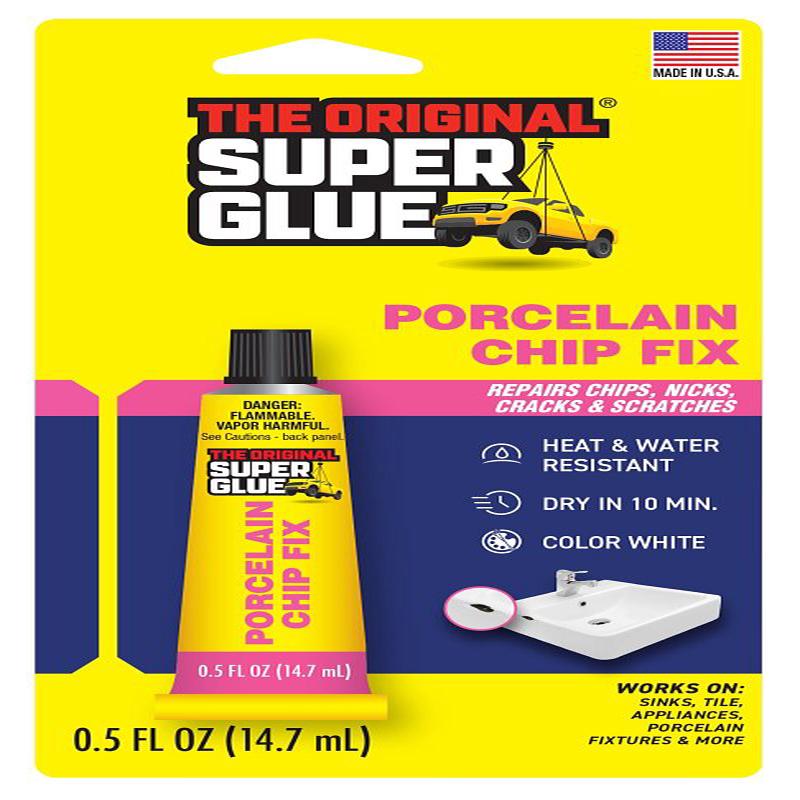 The Original Super Glue 19061 Chip Fix, Liquid, Characteristic, White, 0.5 fl-oz, Tube