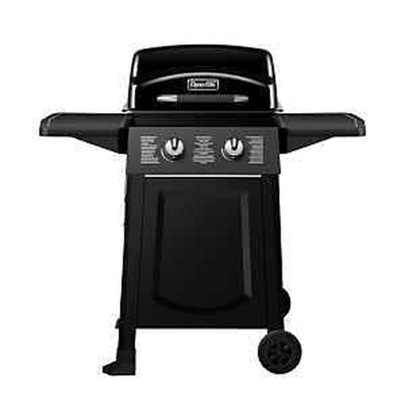 Dyna-Glo DGB300CNP-D Gas Grill, 20,000 Btu , Propane, 2-Burner, 310 sq-in Primary Cooking Surface, Black