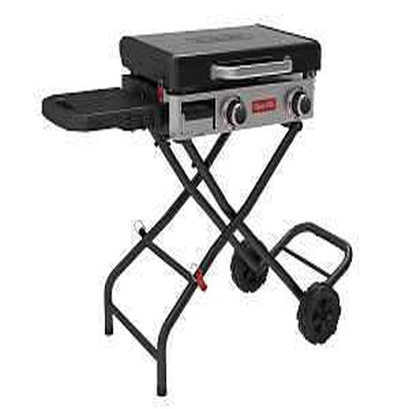 Dyna-Glo DGL350STTP Folding Griddle, 25,000 Btu, Liquid Propane, 2-Burner, Side Shelf Included: Yes