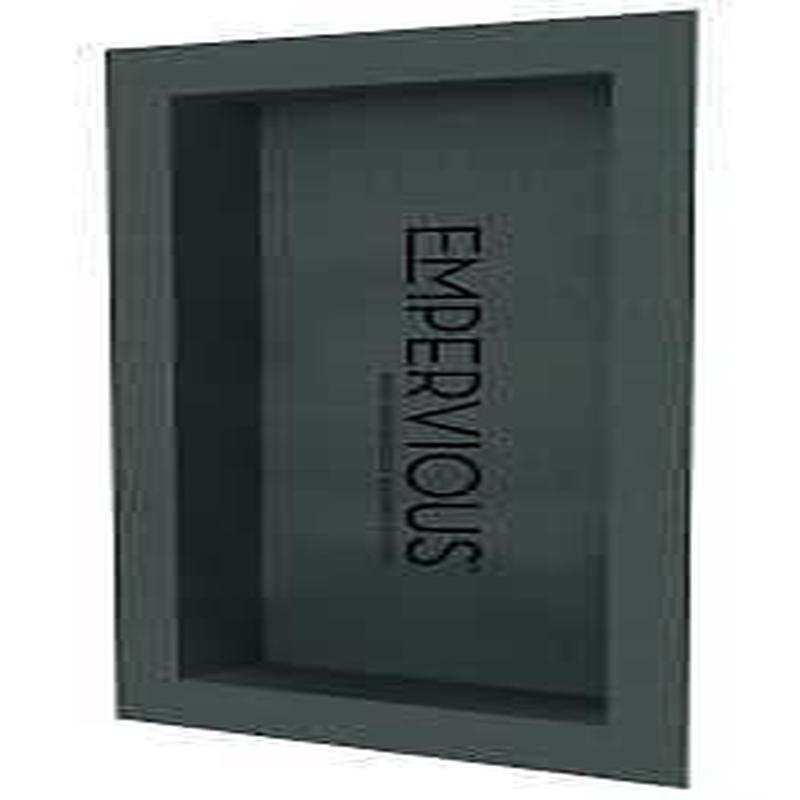 Emser Tile Empervious Series ZGBN1624F Shower Recess Niches, Fiberglass/XPS Foam, 16 in W, 24 in H