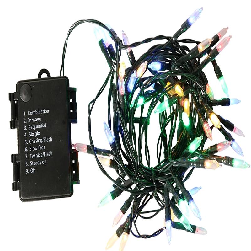 Santas Forest 03720 LED Mini Lights, Mini/Christmas, 50-Lamp, LED Lamp, Multi Lamp, 10 ft L