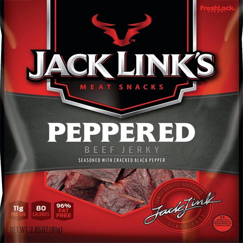 Jack Link's 10000007614 Snack, Jerky, Pepper, 2.85 oz, Beef, Citric Acid, Hydrolyzed Corn Protein