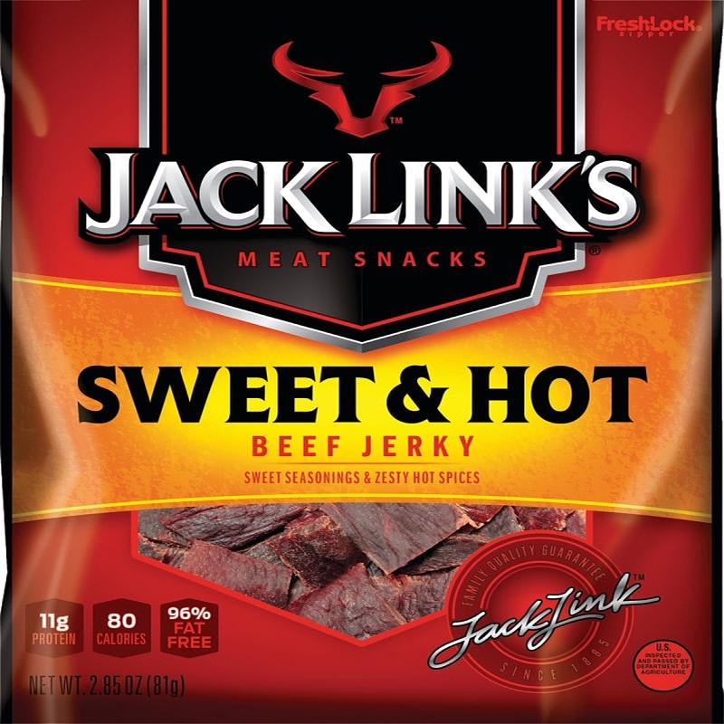 Jack Link's 10000007616 Snack, Jerky, Sweet, Hot, 2.85 oz
