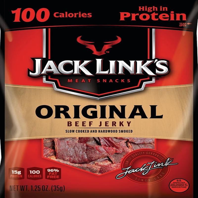 Jack Link's 10000008418 Snack, Jerky, Original, 1.25 oz, Beef, Citric Acid, Flavorings