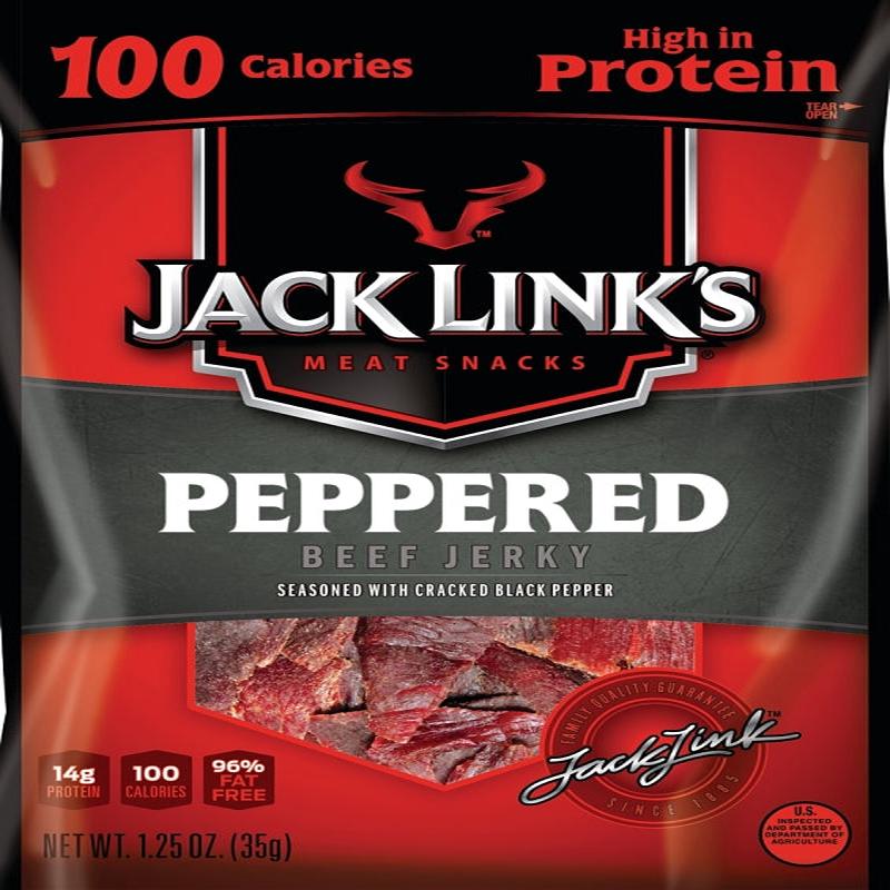 Jack Link's 10000008421 Snack, Jerky, Pepper, 1.25 oz, Pouch