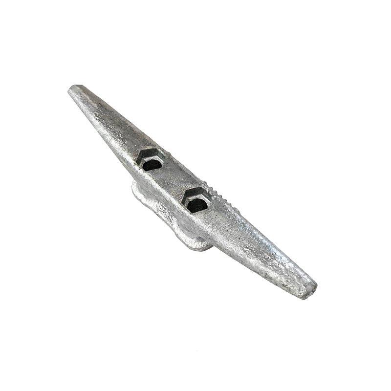 Multinautic 15008 Dock Cleat, 6 in, Galvanized Steel, Silver