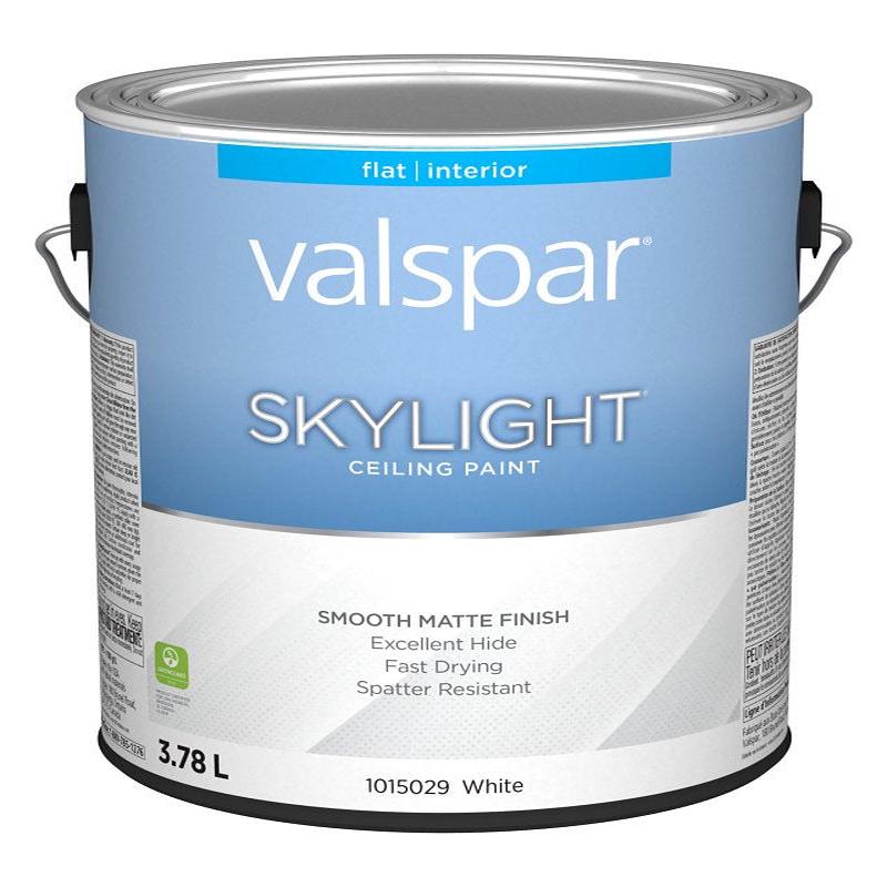 Valspar Skylight 029.1015029.007 Ceiling Paint, Matte, White, 1 gal
