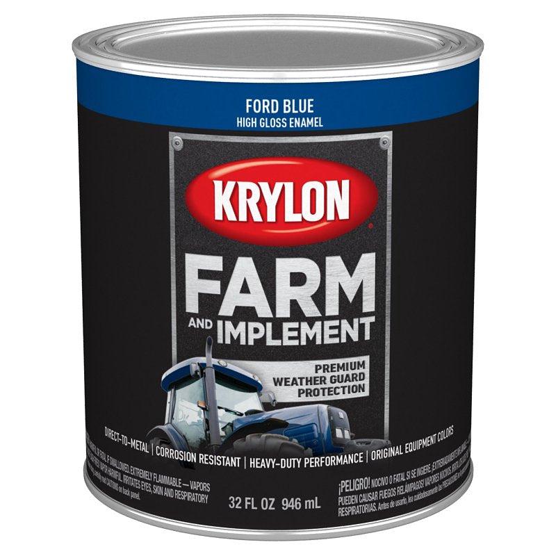 Krylon K02027008 Farm and Implement Paint, 1 qt, Blue, Liquid