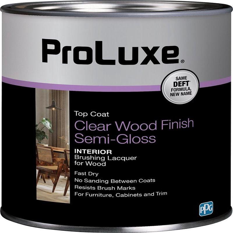 ProLuxe PLX011/04 Lacquer, Semi-Gloss, Liquid, Clear, 1 qt