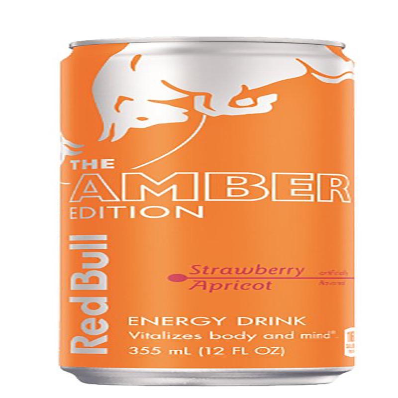 Red Bull Amber Edition Series RB240073 Energy Drink, Strawberry Apricot, 12 oz, Can