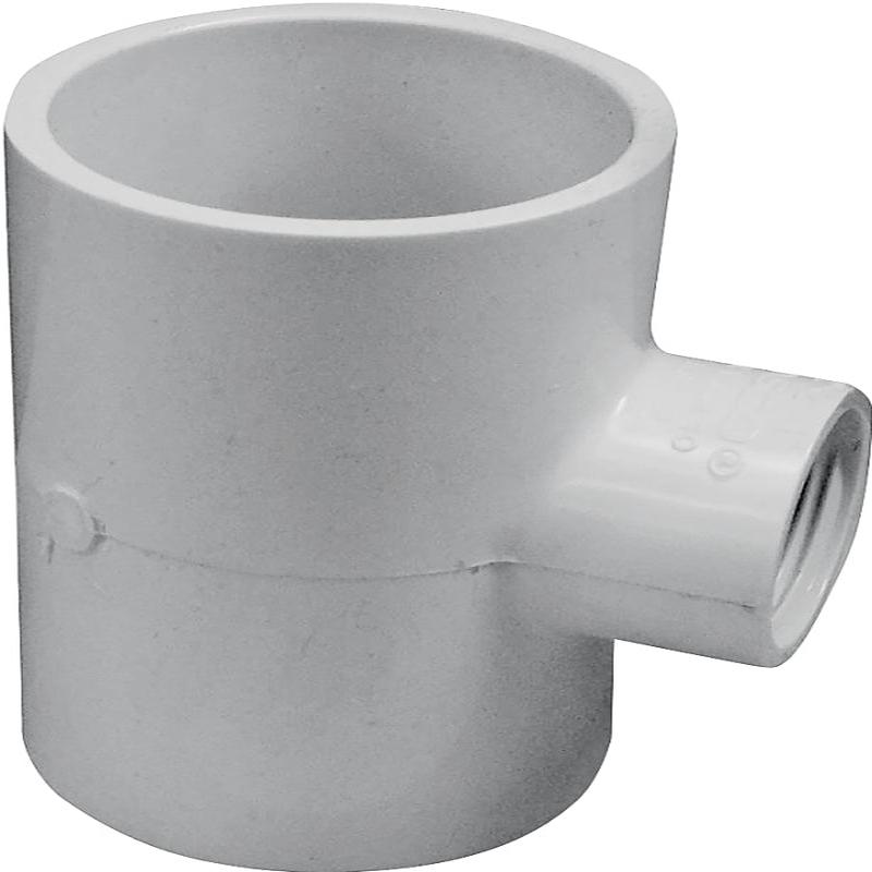 IPEX 035878 Reducing Tee, 2 x 2 x 3/4 in, Socket x Socket x FNPT, PVC, White, SCH 40 Schedule