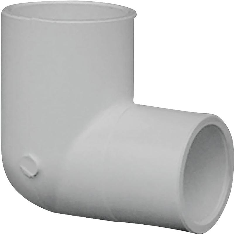 IPEX 435535 Reducing Pipe Elbow, 3/4 x 1/2 in, Slip x Slip, 90 deg Angle, PVC, White, SCH 40 Schedule