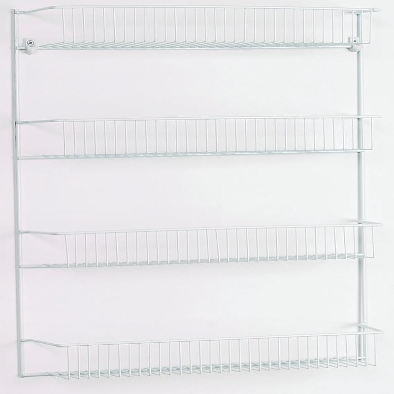 ClosetMaid 803300 4-Tier Wall Rack, 18-3/4 in OAW, 5 in OAD, 25-3/4 in OAH, Metal/Steel, White