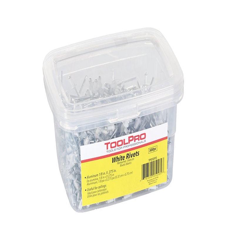 Toolpro TP05095 Pull Rivet, 0.275 in L, Aluminum, 1/8 in Head