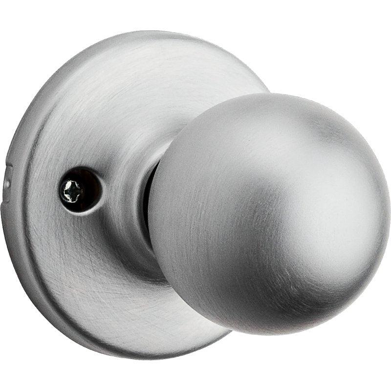 Kwikset 450P 26D 6AL RCS Entry Door Lock, Knob Handle, Satin Chrome, Residential, 3 Grade, Left, Right Hand