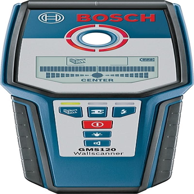 Bosch GMS 120-27 Multi-Wall Scanner, AA Battery, Up to 4-3/4 in Ferrous Metals, 3-1/8 in Non-Ferrous Metals Detection