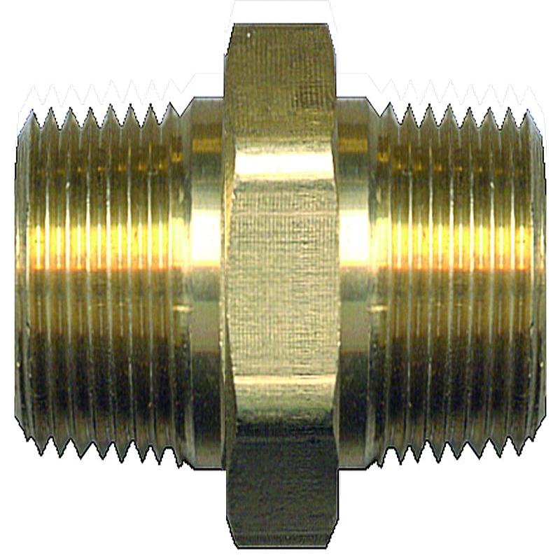 122-D 1/2IN NIPPLE BRASS HEX