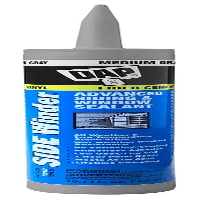 DAP 00835 Siding and Window Sealant, Black, 24 hr Curing, -35 to 140 deg F, 10.1 oz Cartridge