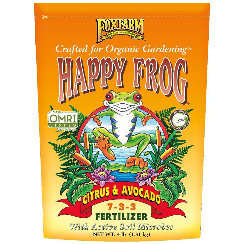 Happy Frog 500602 Citrus and Avocado Fertilizer, 4 lb, 7-3-3 N-P-K Ratio