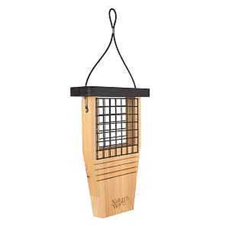 Nature's Way CWF1 Bird Feeder, Tail-Prop, Cedar/Steel, Multi-Color, 14 in H, Hanging Mounting